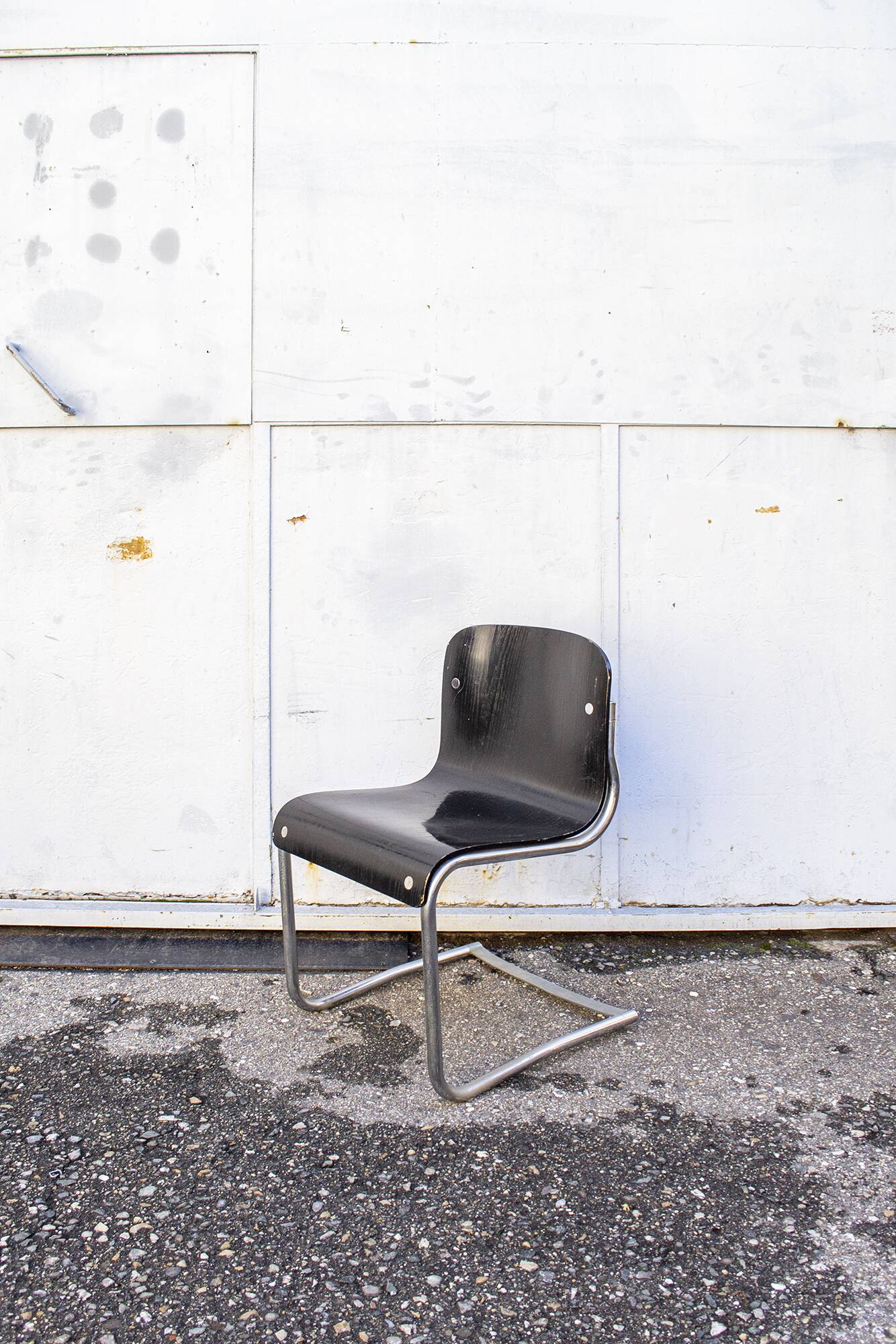 Italian Wooden e metal Chairs, 1960s, Set of 2