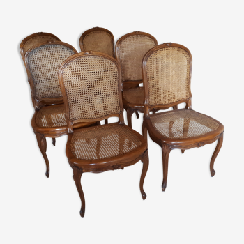 Lot of 6 Louis XV style chairs