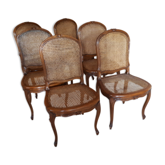 Lot of 6 Louis XV style chairs