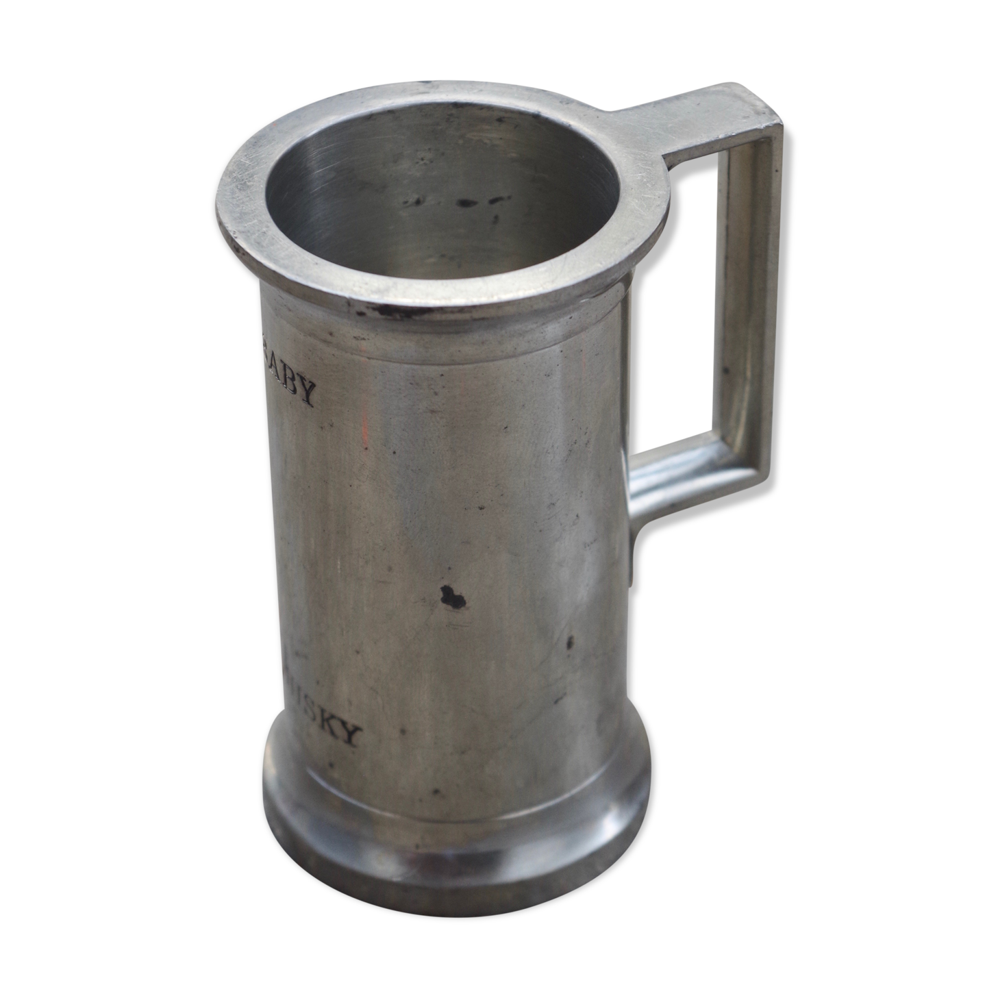 Concorde branded pewter whiskey jigger