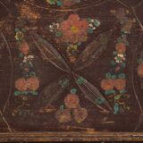 Antique wedding chest with raised plant decoration (circa 1820)