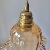 Amber glass pendant light