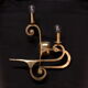 Italian bronze wall lights by G. Piombanti, 1950