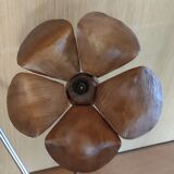 Lampe floral design en bois