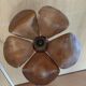 Floral lamp design in wood