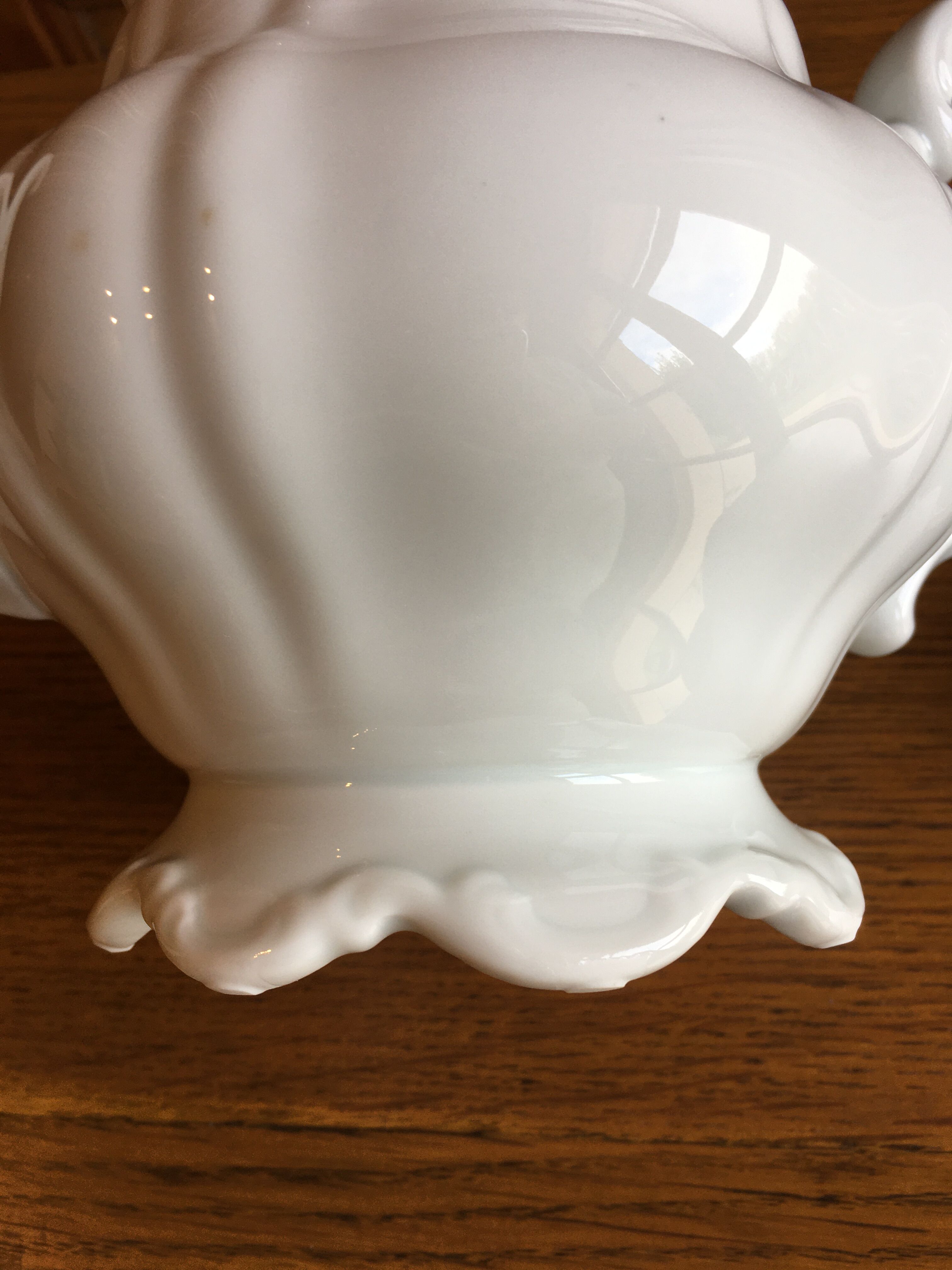 White porcelain teapot