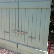 Pair of wooden iron hanging shutters