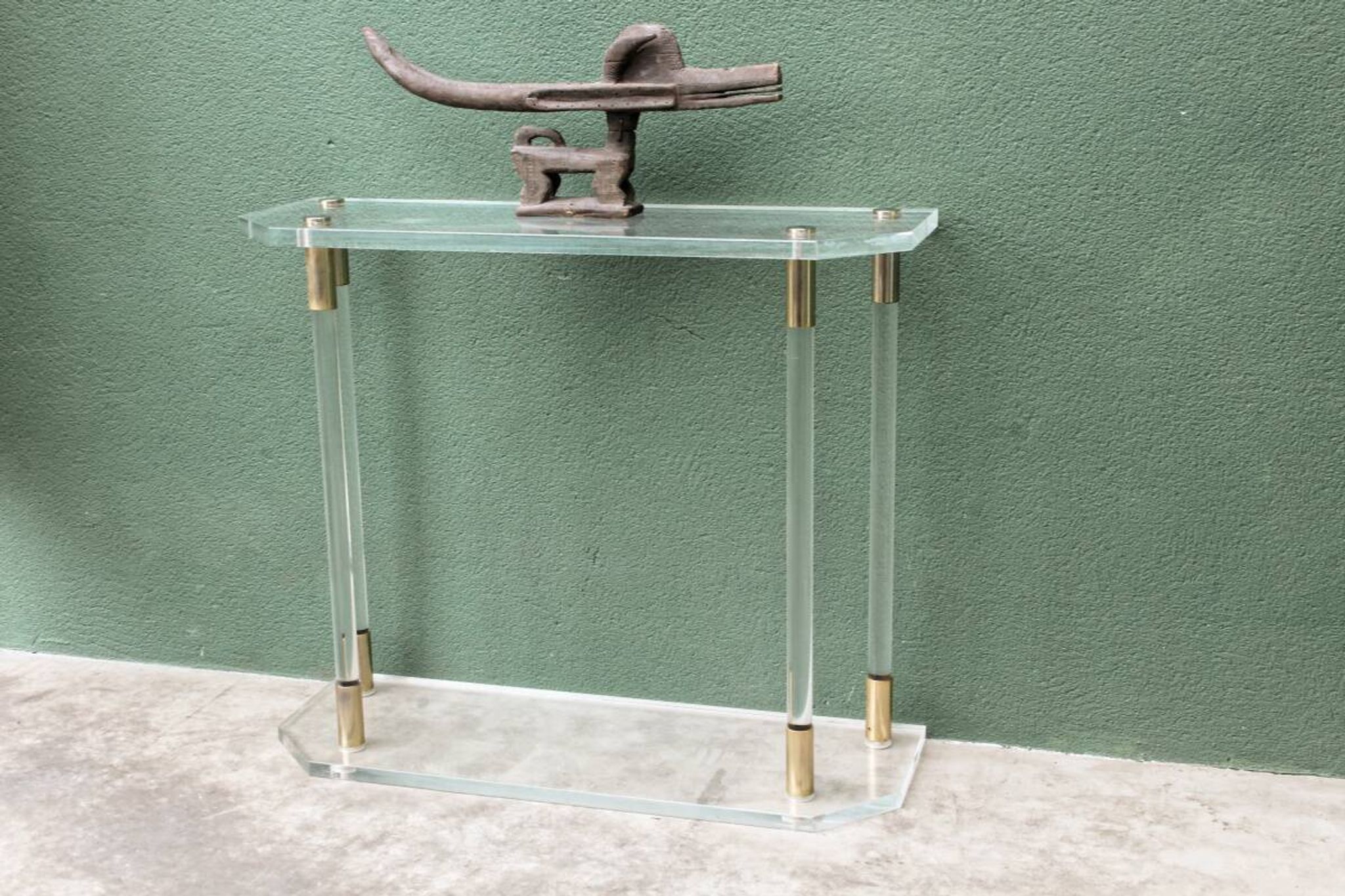Console, altuglass, années 1970, dans le goût de Charles Hollis Jones
