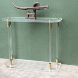 Console, altuglass, 1970s, in the style of Charles Hollis Jones.