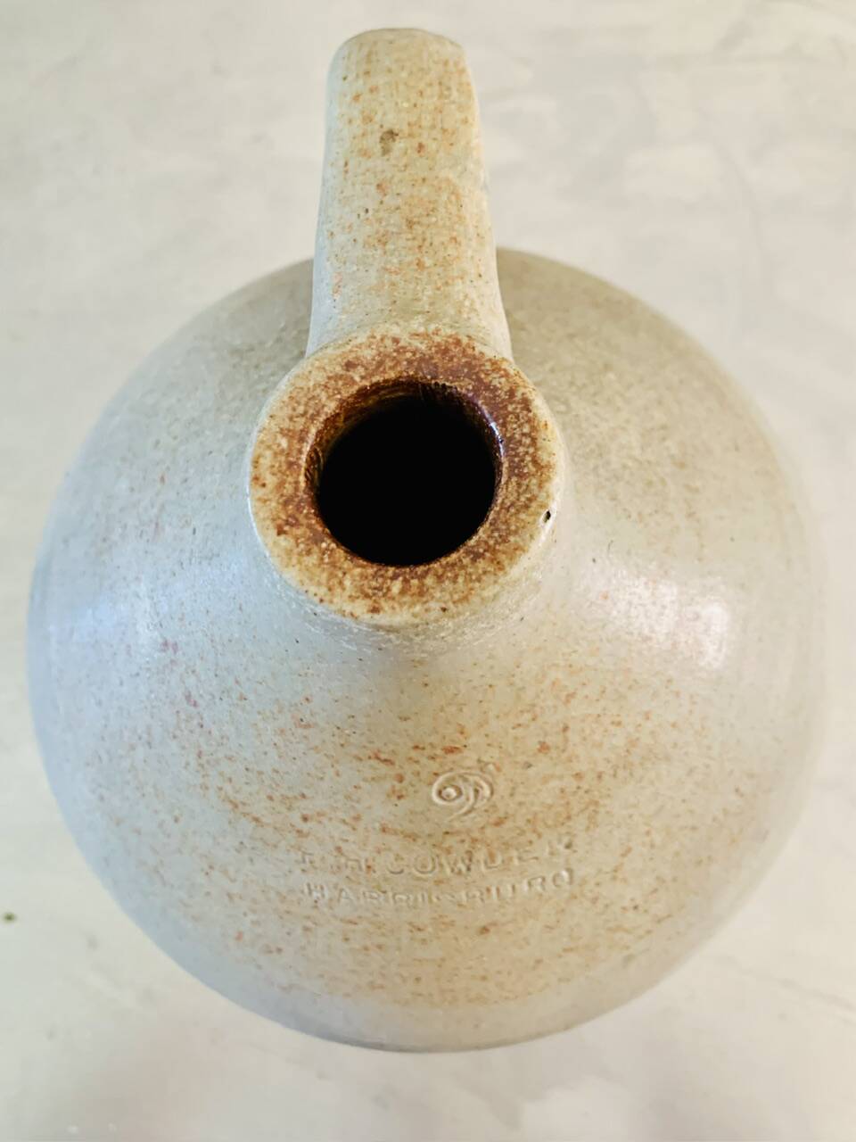 Large stoneware jar, 7 litres, by F.H. Cowden, circa 1880