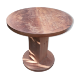 Round bistro table in vintage wood