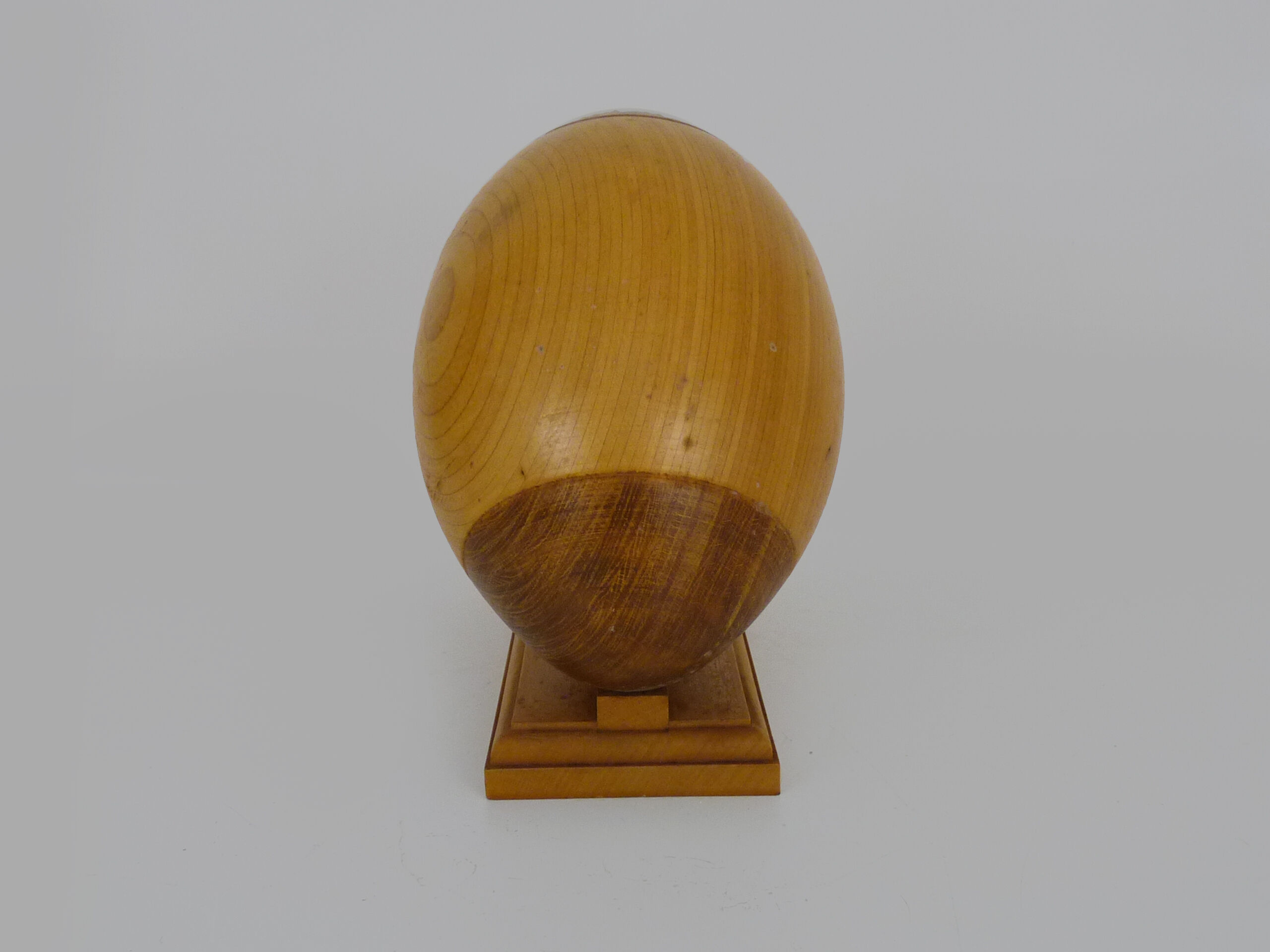 Ballon de rugby publicitaire taille réelle en bois, Simpa, années 80 90