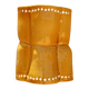 Sculptural wall light in yellow ceramic