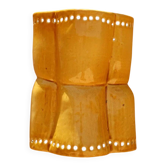 Sculptural wall light in yellow ceramic