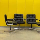 1970s Leather Swivel Chair Eurochair by Girsberger (Price for One)