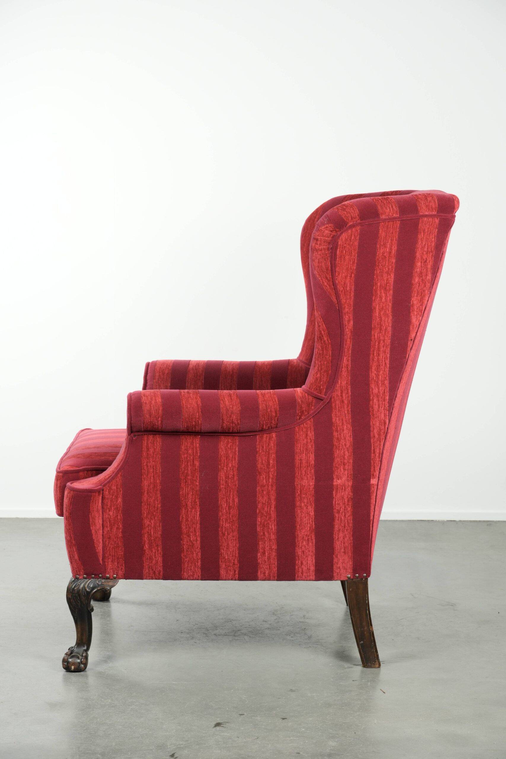 Antique wingback armchair from the late 19th/early 20th century