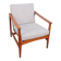 Vintage Thonet teak armchair, retro 1960s–70s style.