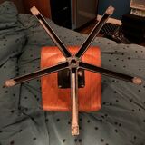 Pair of vintage wood and metal chairs for school desk