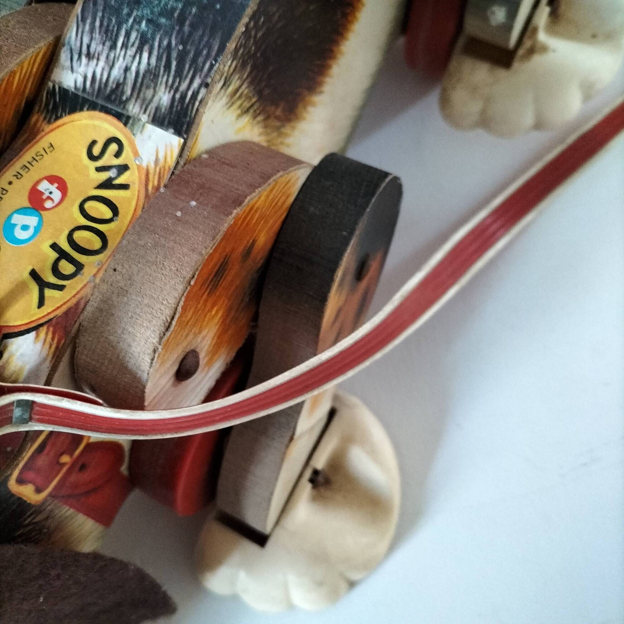 Fisher Price Snoopy wooden pull-along dog