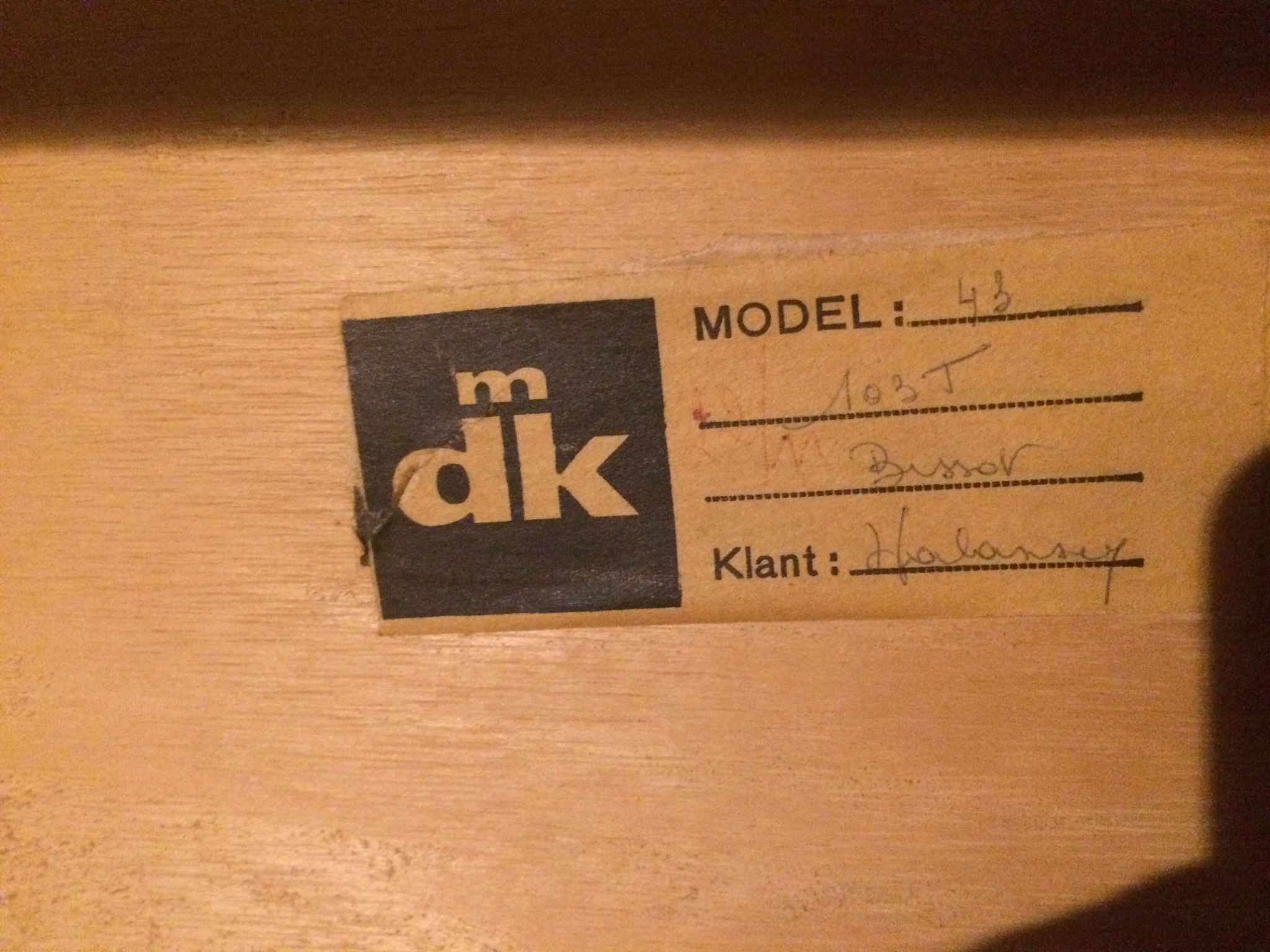 Secrétaire scandinave MDK teck