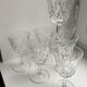 Set of 7 glasses of wine / crystal water 60s