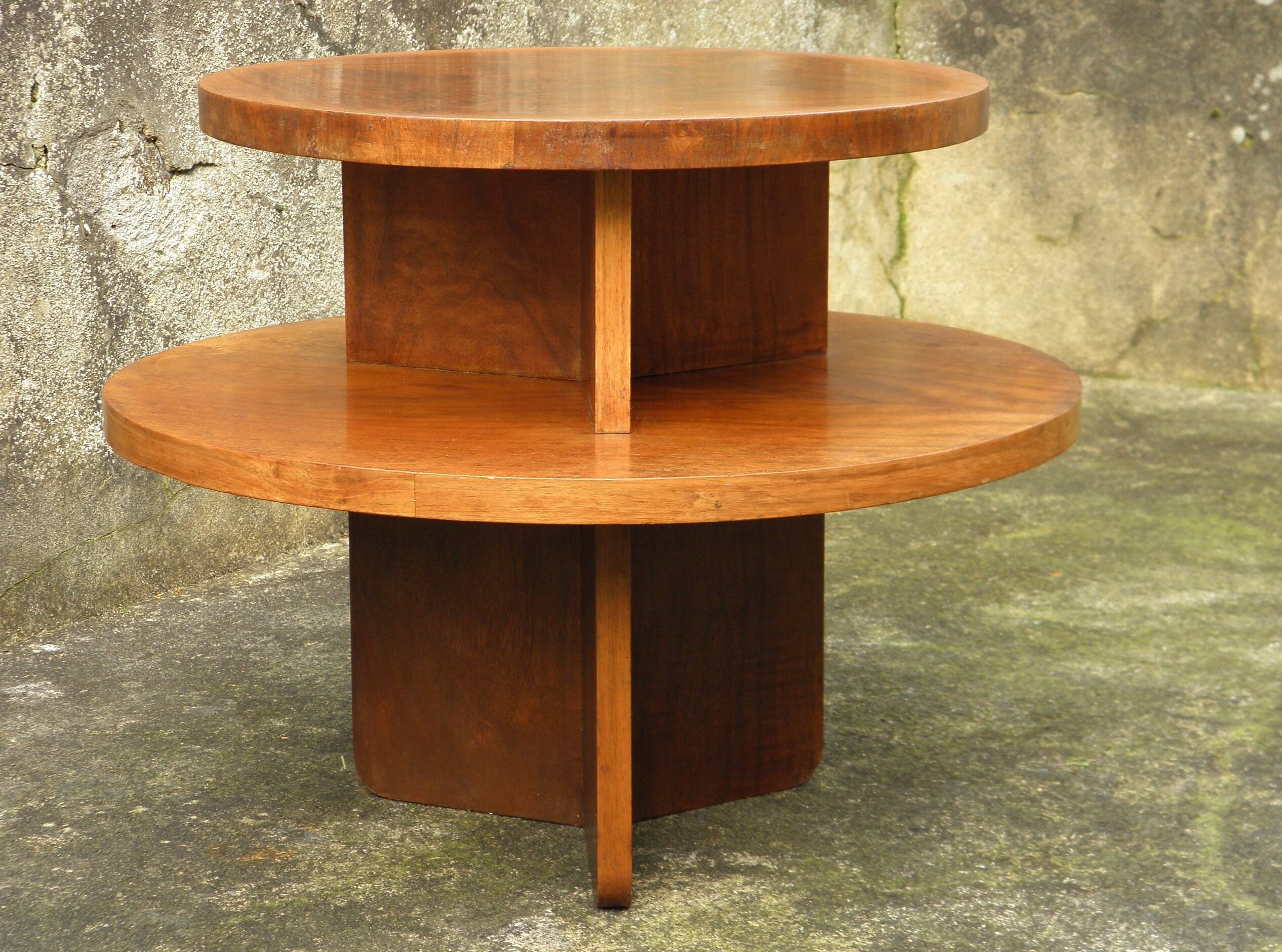 Table à thé Art Déco en noyer