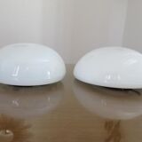 Sconce "half sphere" in white opaline 60 70 years