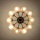 Large Brass Sputnik Flush Chandelier by Kaiser Leuchten