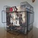 Vinyl rack in black painted metal  1960s