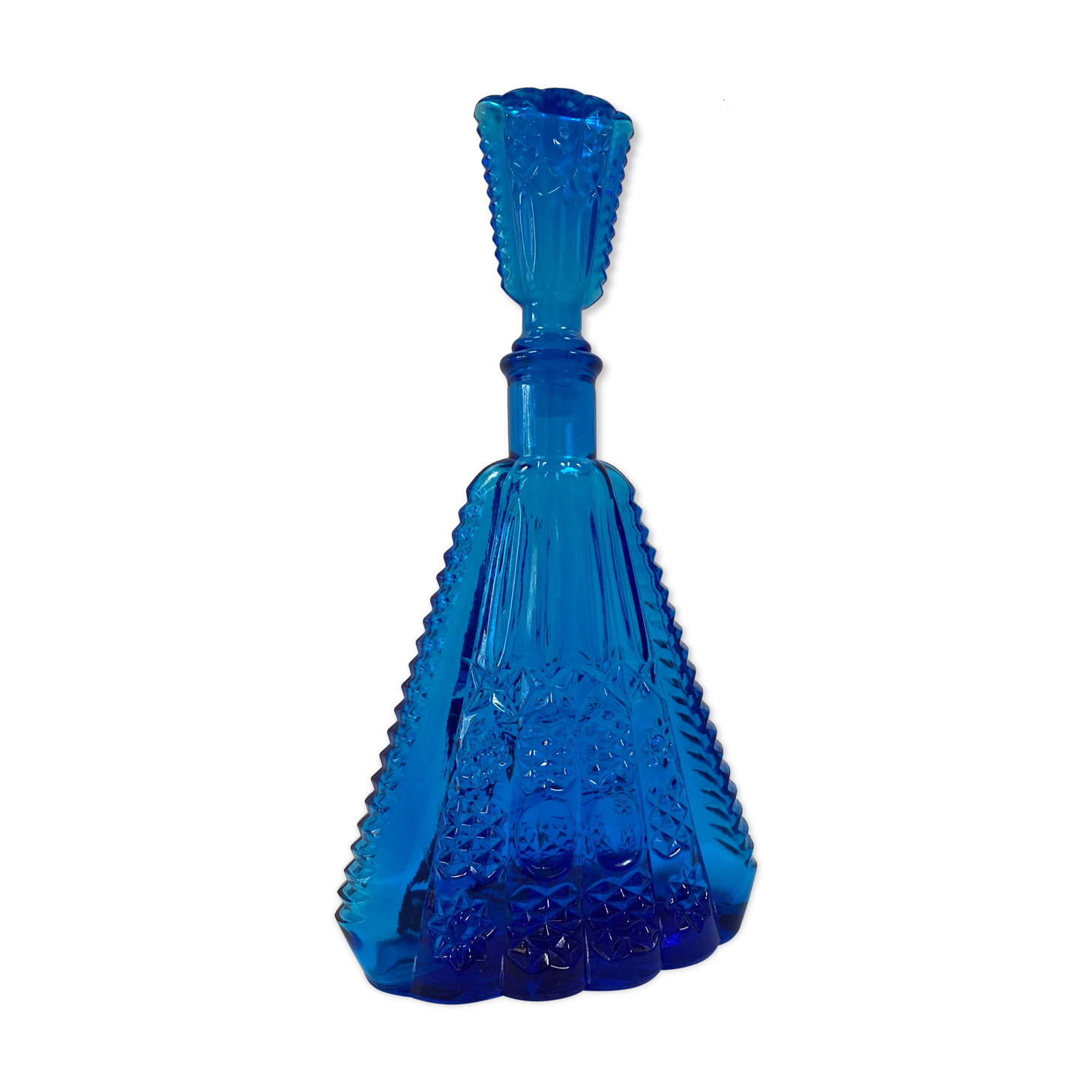 Empoli decanter in ultramarine blue glass