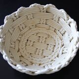Woven ceramic basket/tray