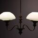 Mid-Century Brass Chandelier, Czechoslovakia, 1970s, Made in Jablonec Glass