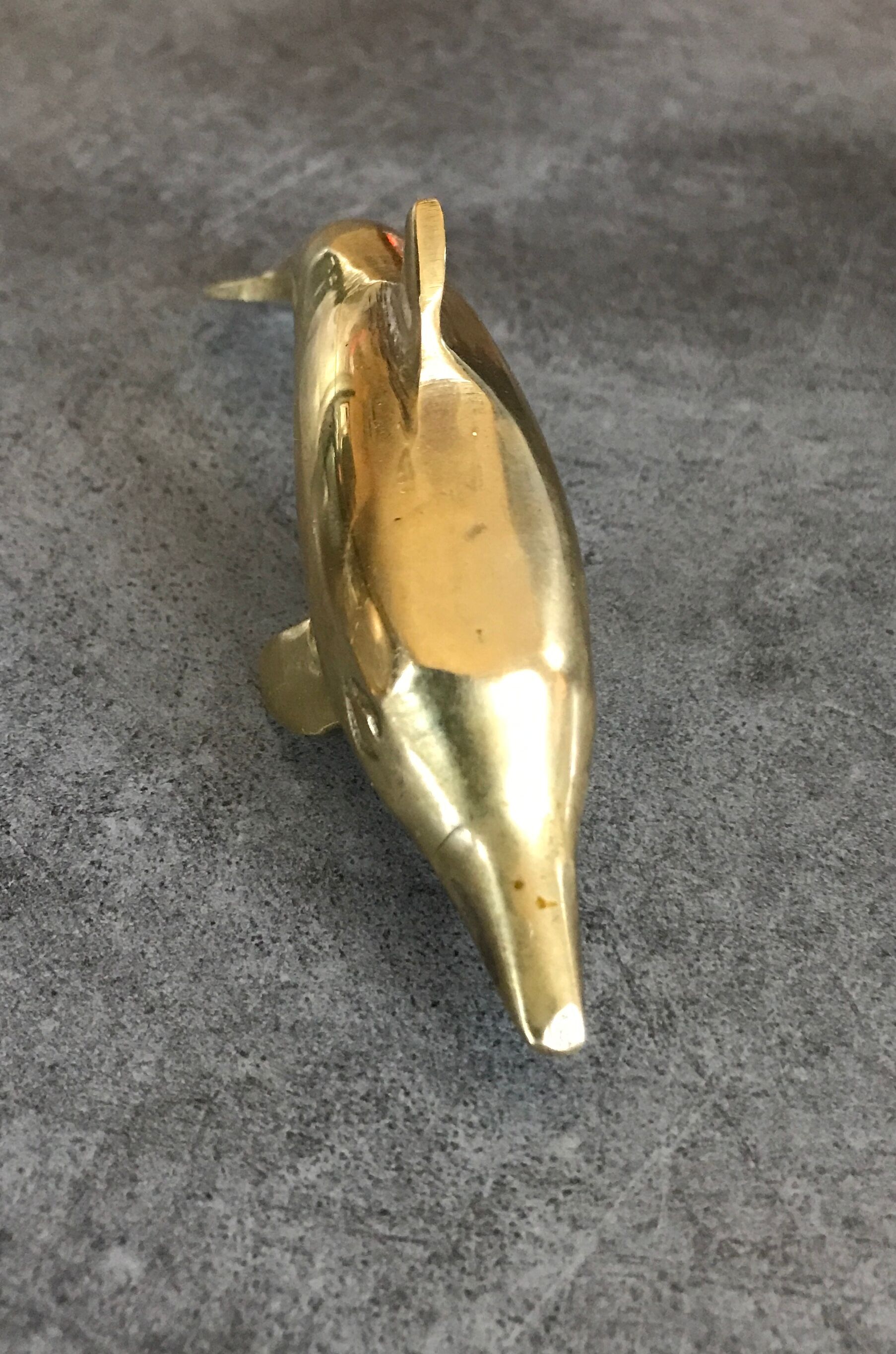 Dolphin vintage solid brass - animal collection brass 12,5 cm