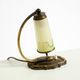 Beautiful, rare brass table lamp with glass shade | 1940s