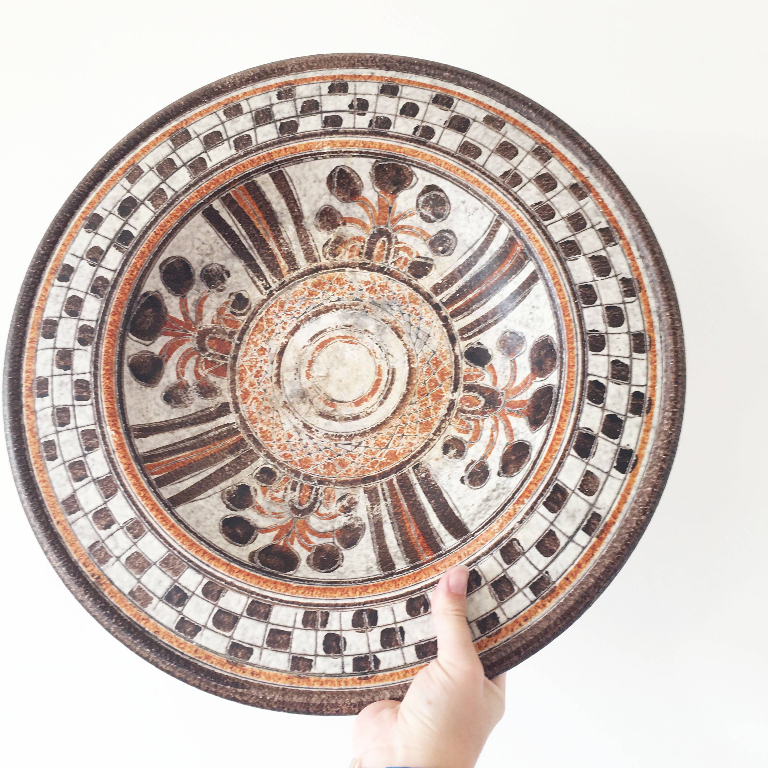 Large Italica ARS ceramic dish Italy 1960