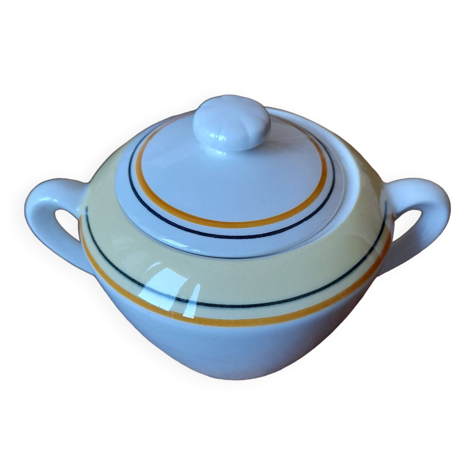 Gien sugar bowl "val d'isère" model