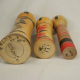 Set of 3 japanese kokeshi dolls