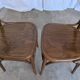 Set of 2 Vintage Wooden Dining Chair: Mid-Century Bistro Style, Yugoslavia