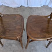 Set of 2 Vintage Wooden Dining Chair: Mid-Century Bistro Style, Yugoslavia