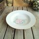 Porcelain service dish by Limoges france nenuphar rose decoration