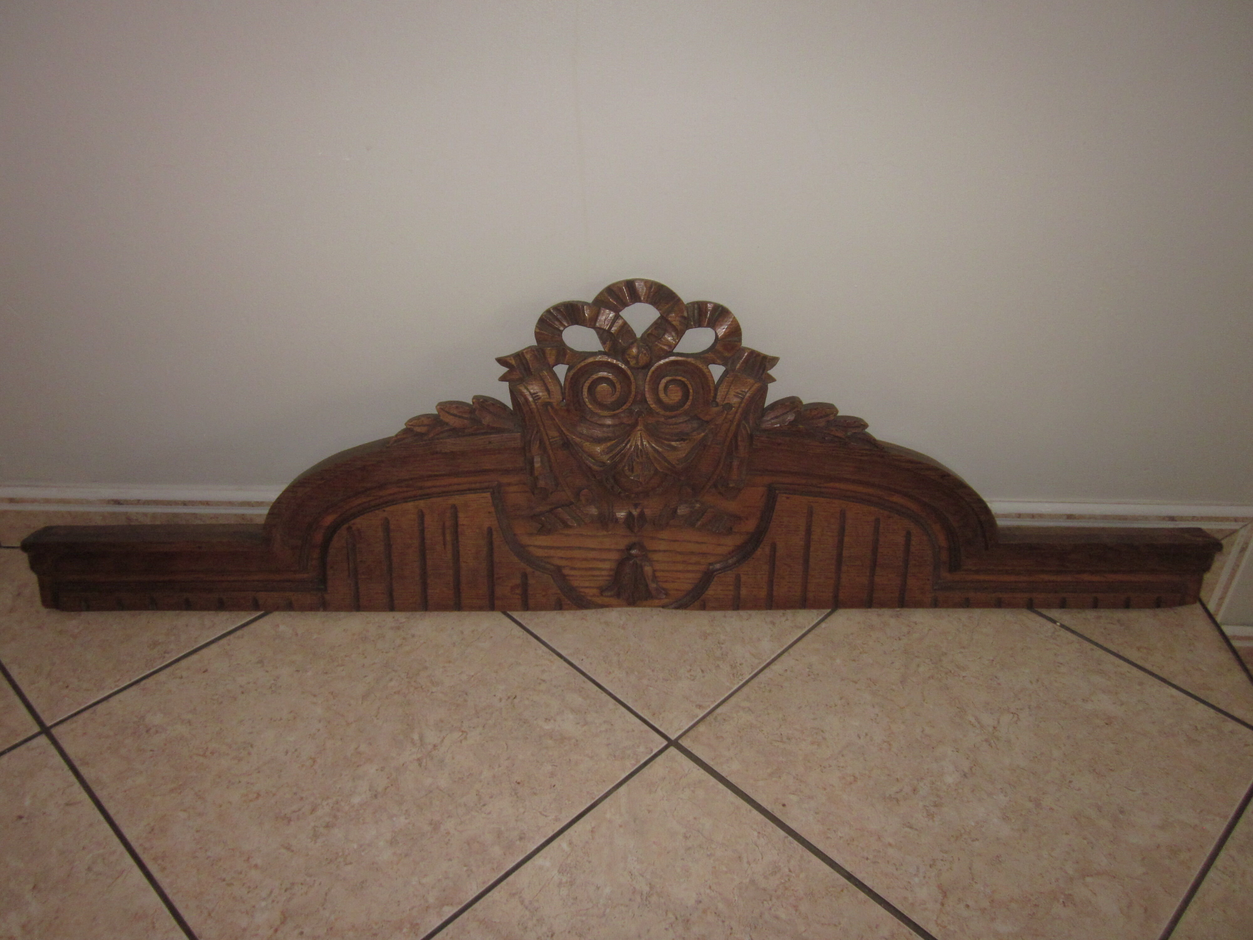 Ancient pediment in oak