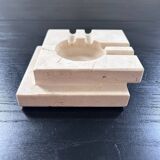 Brutalist Travertine Ashtray