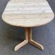 Round stripped extendable dining table in the style of Rainer Daumiller Hirtshals Sa.