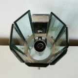 Italian wall light VECA for Fontana Arte – in chrome-plated steel and glass
