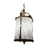 Lustre verre et laiton