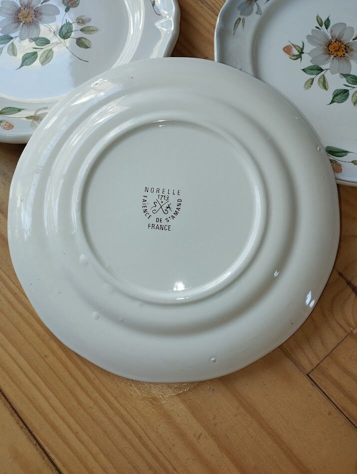 5 assiettes à dessert Saint-Amand – modèle Norelle