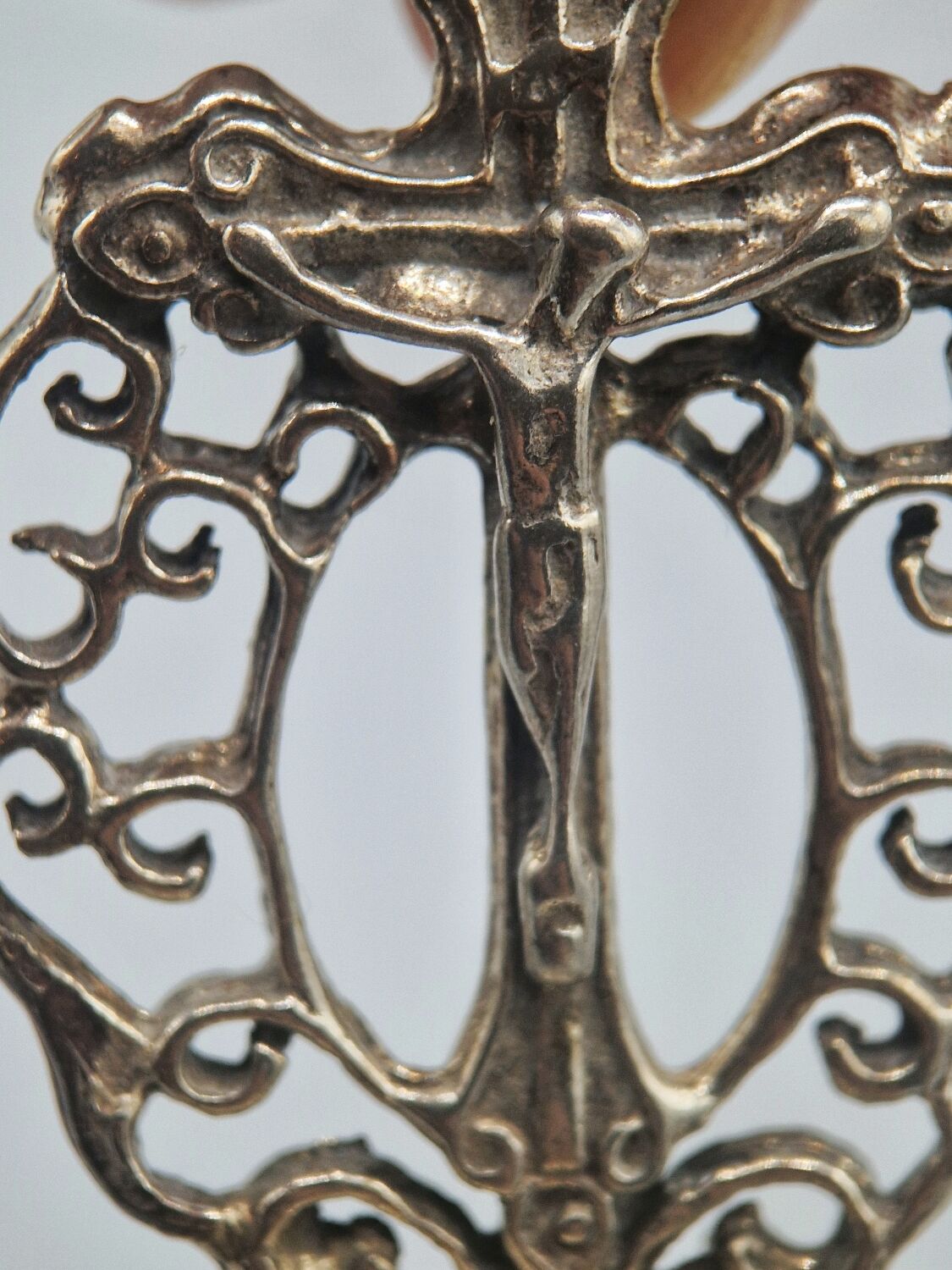 Cuillère coquille en argent 800 religieuse Italie Padoue années 1950