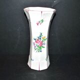 Octagonal ceramic vase KG LUNEVILLE Hand-painted floral street lamp decor