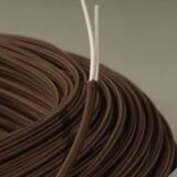 Swedish lamp, 2m fabric cable, fabric lampshade