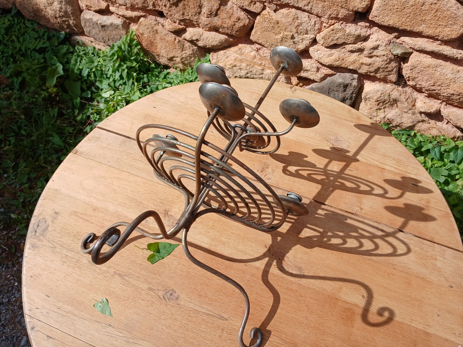 Wrought iron chandelier with 7 candles
